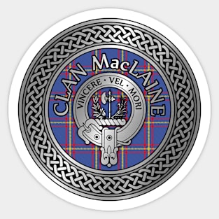 Clan MacLaine Crest & Tartan Knot Sticker